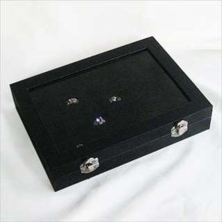 GLASS Ring Jewelry Showcase Cufflinks Display Box M  