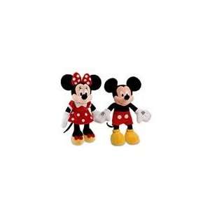  Disney Mickey & Minnie Mouse Classic 16 Plush Set Of 2 