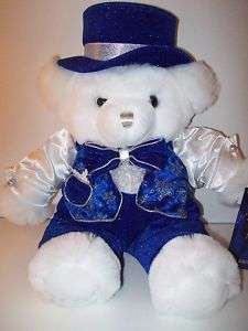Dan Dee~2001 White Bear~16~Navy Blue Outfit~W/Tag~LE~U  