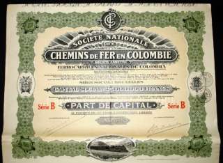 1927 Ferrocarriles Nacionales de Colombia  