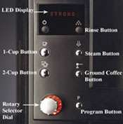   functions are easy to use simply touch the 1 cup button once