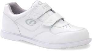 Dexter Men V Strap White/Grey Velcro Bowling Shoe LH RH NEW  