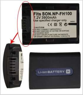 New7.2V 3900mAh Camera Rechargeable Li ion Battery For SONY NP FH100 