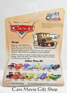 Disney Pixar Cars Sarge on a VG Desert 1st Series (4/29) 16 Back 