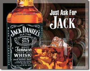 Jack Daniels Tin Sign Tennessee Whiskey Distillery ad  