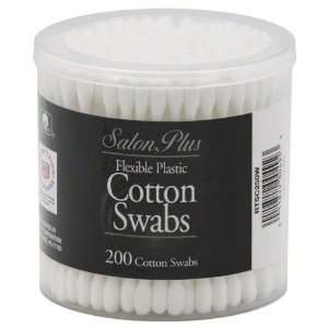  Salon Plus Cotton Swabs, Flexible Plastic 200 cotton swabs 