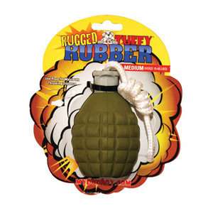 Tuffys Pet Toys Rugged Rubber Grenade Tough Dog Toy  
