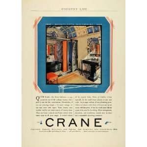 1930 Ad Crane Bathroom Plumbing Fixtures Pipes 75th Anniversary Home 