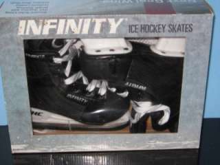 Infinity Alpha 1.0 Ice Hockey Skates Youth Size US 10 J Black  