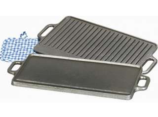 Cast Iron Griddle Camping Campfire Grill REVERSIBLE New  