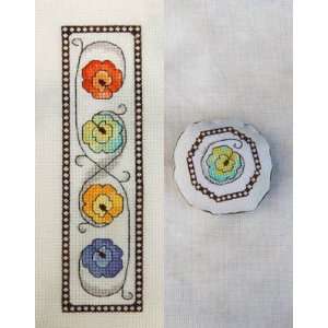  Violets Bookmark & Ornament   Cross Stitch Pattern Arts 