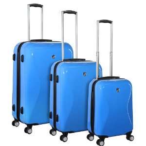  Heys Crown LX 3pc Spinner Set CR712 Ocean Blue Sports 