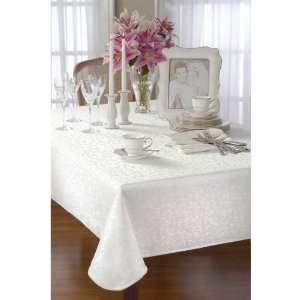  Lenox Linens Opal Innocence Platinum #7186 Tablecloth 60 