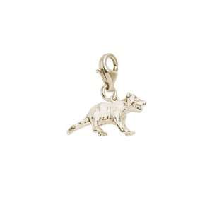Rembrandt Charms Tasmanian Devil Charm with Lobster Clasp, 10K Yellow 