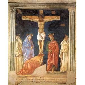  name Crucifixion and Saints, By Andrea del Castagno 