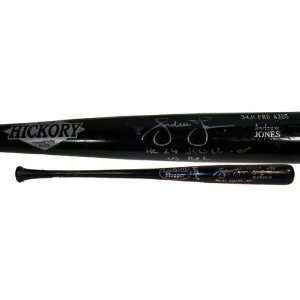 Andruw Jones Autographed Game Used 2005 Black Old Hickory Bat with 