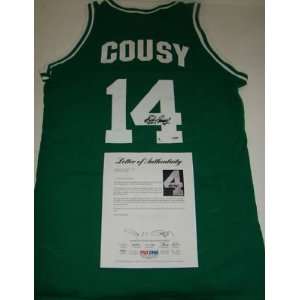 Bob Cousy Autographed Jersey   PSA DNA Full LOA