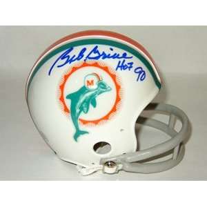 Bob Griese Autographed Mini Helmet   Throwback 90