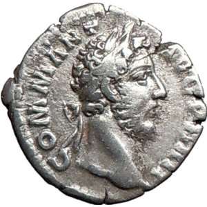 COMMODUS 184AD Rare Authentic Ancient Silver Roman Coin ROMA Wealth 