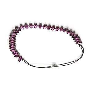  Rachel Leigh Navette Crystal Headband, Fuchsia, 1 pair 