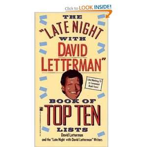  The late Night With David Letterman Book Of Top Ten Lists David 