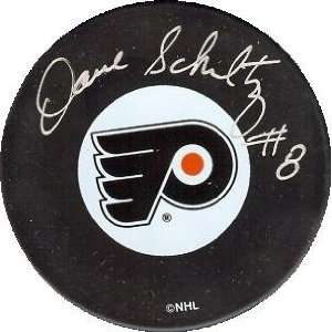  Dave Schultz autographed Hockey Puck (Philadelphia Flyers 
