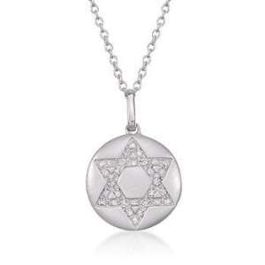  .10ct t.w. Diamond Star of David Pendant Necklace In 