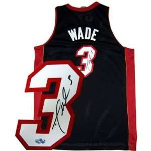 Dwyane Wade Autographed Jersey Swingman Black Heat Jersey