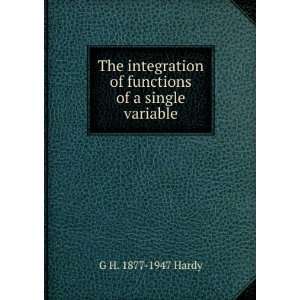  of functions of a single variable G H. 1877 1947 Hardy Books