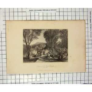    ANTIQUE ENGRAVING PALACE LA BELLE GABRIELLE MILLER