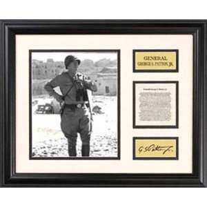  George S Patton   Surveying   Framed 7 x 9 Photograph 