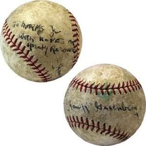Hank Greenberg Autographed Baseball   Global )