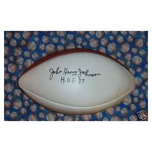 JOHN HENRY JOHNSON,49ERS,NINERS,STEELERS,SIGNED NFL FOOTBALL WITH 