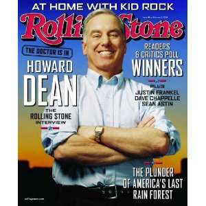  Rolling Stone Cover of Howard Dean by Stephen Danelian 