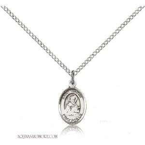  St. Isidore of Seville Small Sterling Silver Medal 
