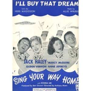   Sheet Music from Sing Your Way Home with Jack Haley, Marcy McGuire