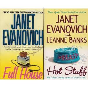  Set of 2 Janet Evanovich Novels Full House and Hot Stuff 