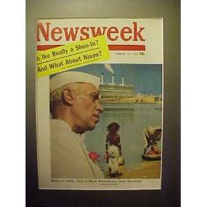 Jawaharlal Nehru March 12, 1956 Newsweek Magazine Professionally 