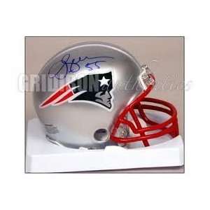 JUNIOR SEAU NEW ENGLAND PATRIOTS AUTOGRAPHED HAND SIGNED RIDDELL 