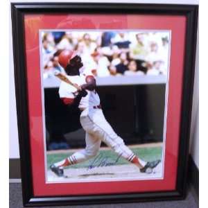 Lou Brock Framed Autographed/Hand Signed St. Louis Cardinals 16x20 