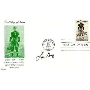 Lou Groza Autographed Football   1984 Gateways First Day Cover Letter 
