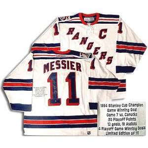 Mark Messier New York Rangers Autographed & Embroidered White Jersey