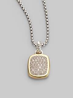 David Yurman   Diamond, 18K Yellow Gold & Sterling Silver Necklace 