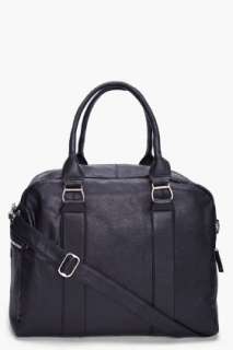 Filippa K Black Leather Holdall for men  