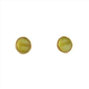  Michael Vincent Michaud  Lime Green Circle Earrings 