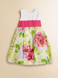 Scoopneck Sleeveless Contrast banded waist Rose printed skirt Back 
