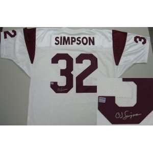 Autographed O.J. Simpson Jersey   OJ USC Trojans  Sports 