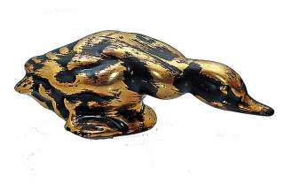 ellis antique stangl pottery 3250c granada gold laying duck figurine