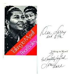 Pearl Bailey Autographed / Signed Talking to Myself Book