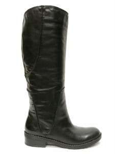   SIMPSON VICTORYA DISTRESSED BLACK LEATHER EQUESTRIAN RIDING BOOTS 7M
